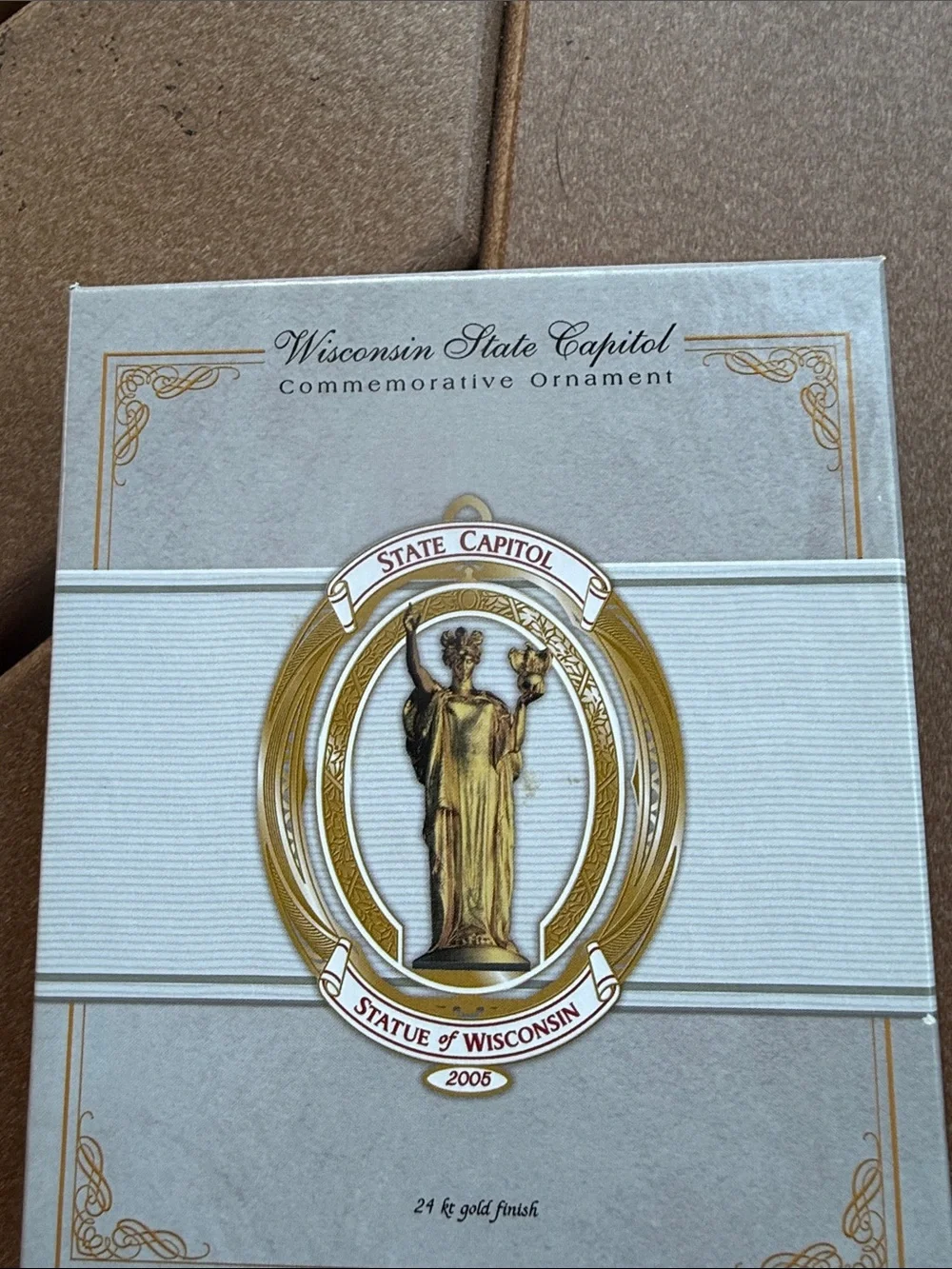 Wisconsin State Capitol Ornament 2005 24K Gold Plated